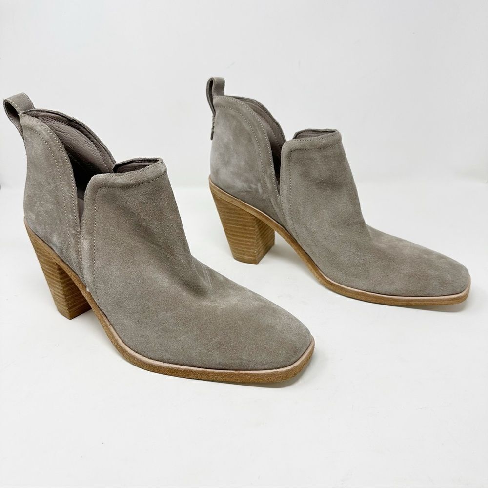 Jeffery Campbell Suede Square Toe Grey Ankle Boots 11